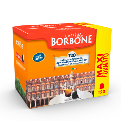 CAFFE'BORBON REBBLUN120 CAPS COMP. NESPRESSO 120PZ NOBILE (BLU) BOX CONVE