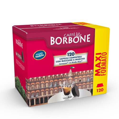 CAFFE'BORBON AMSBLUN120 CAPS COMP. LAVAZZA 120PZ NOBILE (BLU) BOX PROMO