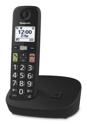 PANASONI TGU110EXB  CORDLESS DECT/GAP SENIOR VIVAVOCE 3 DIRETTE BLACK