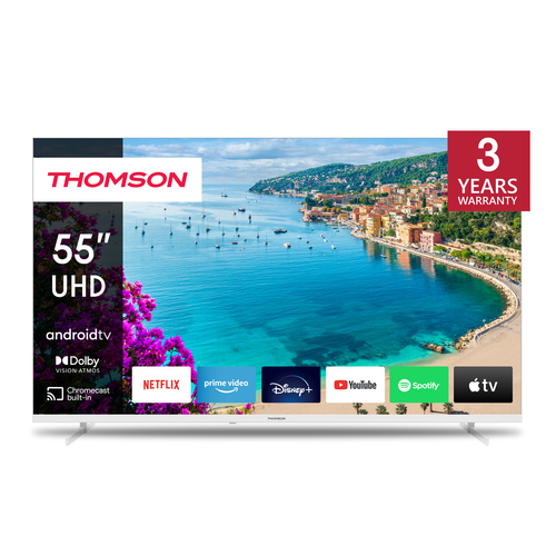 THOMSON 55UA5S13W  TVC LED 55 4K ANDROID HDR10 WIFI SAT 4 HDMI 2 USB