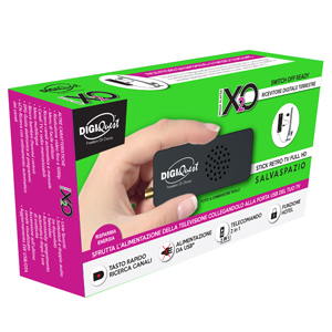 DGQ X2O        DECODER DIG TERR STICK HDMI RETRO TV USB