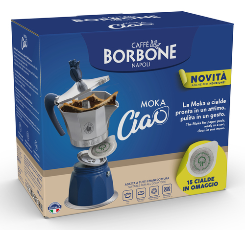 CAFFE'BORBON MOKACIAOIN CAFFETTIERA PER CIALDE ALL. PIATTO INDUZOMAGGIO 1