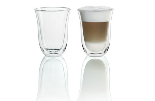 DELONGHI DLSC312    2 TAZZINE LATTE MACCHIATO SET DE LONGHIDOPPIA PAR