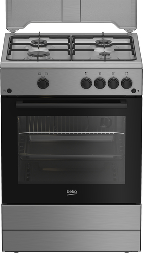 BEKO bianco FBG62010DX CUCINA 60X60 FORNOGAS 4F INOX       COPERCHIO MET