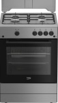 BEKO bianco - FBG62010DX CUCINA 60X60 FORNOGAS 4F INOX       COPERCHIO MET
