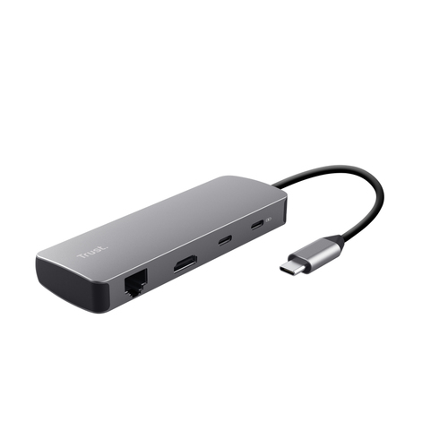 TRUST 25672      HUB USB-C DALYX 8IN1 2X/USB-C 2X/USB-A HDMI/4K/60