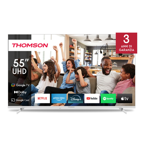 THOMSON 55UG4S14W  TVC LED 43 4K GOOGLE TV WIFI 2 HDMI 2 USB DOLBY A