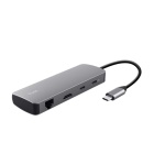 TRUST - 25672      HUB USB-C DALYX 8IN1 2X/USB-C 2X/USB-A HDMI/4K/60