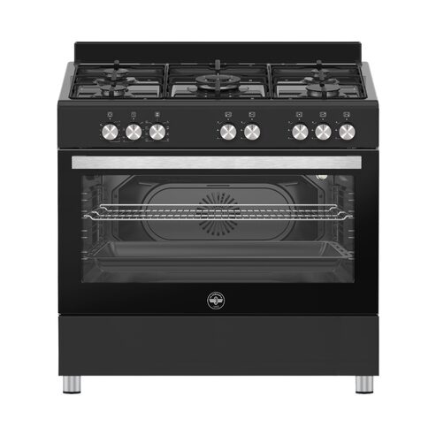 LA GERMANIA SE965ENE/2 CUCINA 90X60 EL MULTI 5F NERA GRIGLIE SMALTATE CO