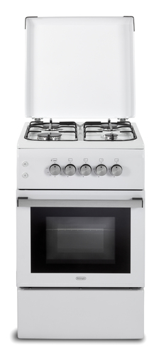 DELONGHI DL554GW2   CUCINA 50X55 4F A FORNO GAS BIANCA G20/G30 COP. METALLO
