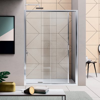 SAMO 100-FAQN2-6444US NICCHIA DOCCIA SCORREVOLE A 2 ANTE CRISTALLO 4 MM AMERICA QUATTRO