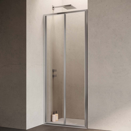 SAMO  PORTA DOCCIA A SOFFIETTO CRISTALLO 6 MM HEXA cm 67-71 P.Cromo V.Trasparente