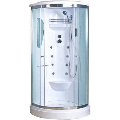DH 100-HA08 BOX DOCCIA AD ANGOLO MODELLO KILIMANGIARO CON IDROMASSAGGIO
