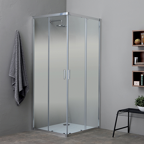 KINED LATO SINGOLO PORTA DOCCIA SCORREVOLE FAST PLUS CRISTALLO cm 72-74 Prof. Cro/Vetr. Trasp
