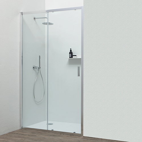 KINED NICCHIA DOCCIA SCORREVOLE 2 ANTE FAST PLUS CRISTALLO cm 97-101  Prof. Cro/Vetr. Tra