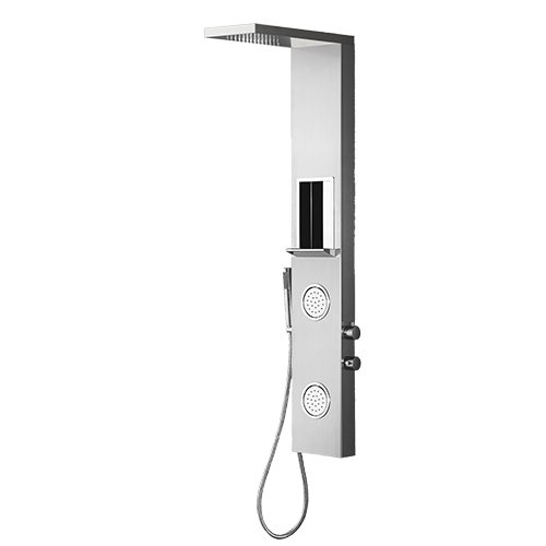 DH    PARETE ATTREZZATA MULTIFUNZIONE  MOD. ZANTE Acciaio inox spazzolato