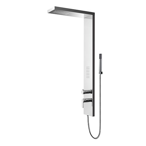 DH    PARETE ATTREZZATA MULTIFUNZIONE MOD. MELEDA Acciaio inox lucidato