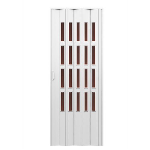 DH 100-UPVMR-100 PORTA D'ARREDO PER INTERNO A SOFFIETTO CON VETRO MOLATO BRONZO