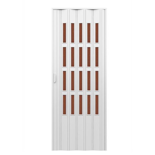 DH 100-UPVNR-083 PORTA D'ARREDO PER INTERNO A SOFFIETTO CON VETRO NIAGARA BRONZO