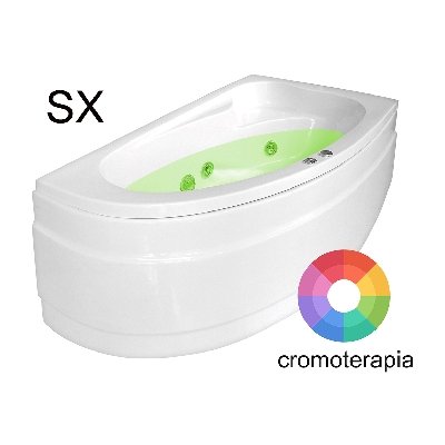 DHIMP 101-76161-SX VASCA IDROMASSAGGIO ANGOLARE ZAIRA CROMOTERAPIA