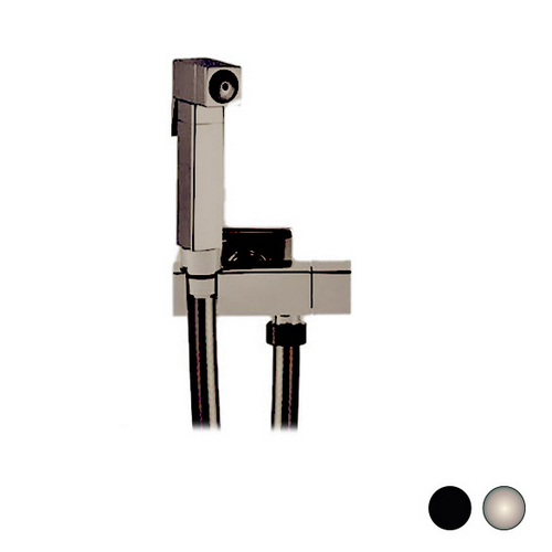 RERU  SET CON IDROSCOPINO + FLESSIBILE + SUPPORTO QUADRO OTTONE Nero Opaco