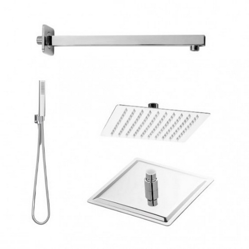 METAF KIT SOFFIONE DOCCIA RESTYLING SMART- QUADRATO Cromo Lucido