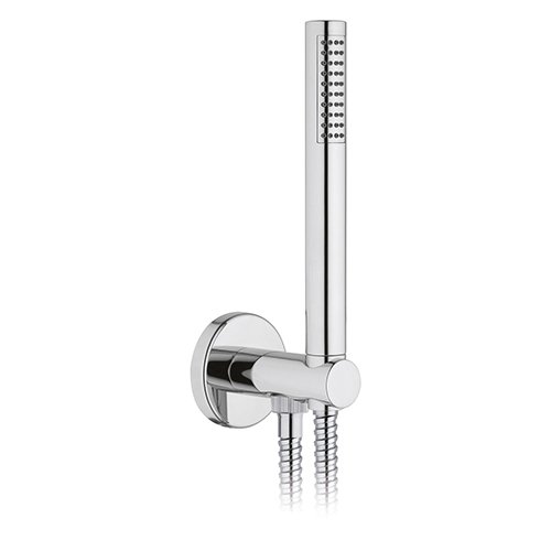 DH 110-VSD40T SET DOCCIA TONDA PRESA ACQUA FLEX E DOCCETTA