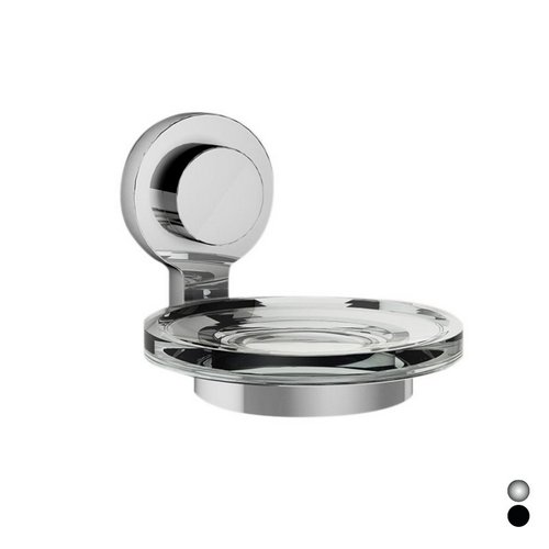 KOEMO PORTA SAPONE SERIE KISSY Cromo cm 11 x h.9,2 x 13,8