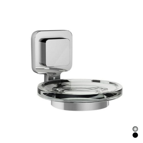 KOEMO PORTA SAPONE SERIE KARA Nero cm 11 x h.9,2 x 13,8