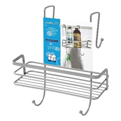 FERID 121-R286 MENSOLA RETTANGOLARE 1 RIPIANO CON GANCIO DOCCIA