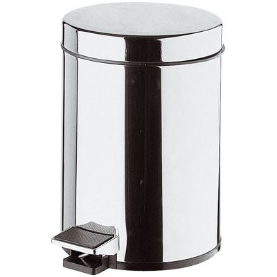RERU 121-R502 PATTUMIERA PER TOILETTE CILINDRICA CON APERTURA A PEDALE 5 LITRI LUX