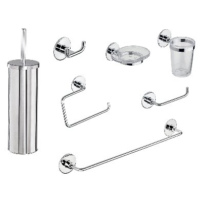 METAF 122-WC67-100 SET ACCESSORI BAGNO WIND BIADESIVO + VITE