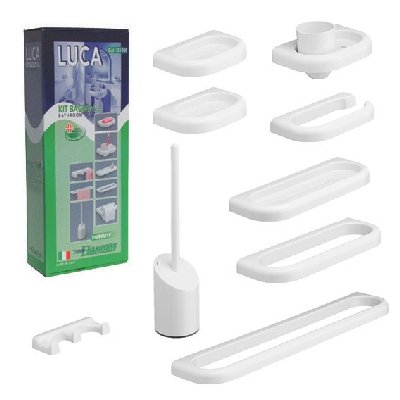 METAF 123-500 KIT ACCESSORI BAGNO SERIE LUCA MOD.NEW 9 PZ