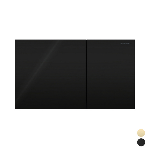 GEBER PLACCA DI COPERTURA 2 TASTI SIGMA 70 2023 GEBERIT Vetro Nero