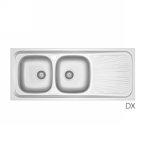 DH 140-1780-SX LAVELLO APPOGGIO IN ACCIAIO INOX MOD. LA01 CM 120x50