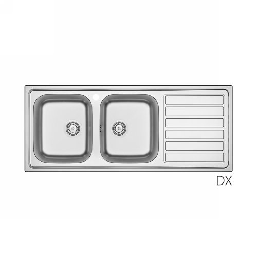 DH 140-1787-SX LAVELLO INCASSO IN ACCIAIO INOX MOD. LS03 CM 120X50