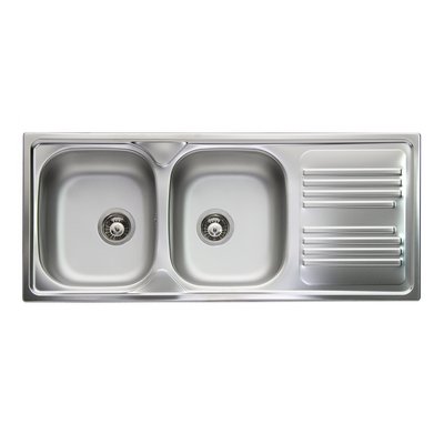 APELL 140-191-DX LAVELLO INCASSO IN ACCIAIO INOX CON 2 VASCHE