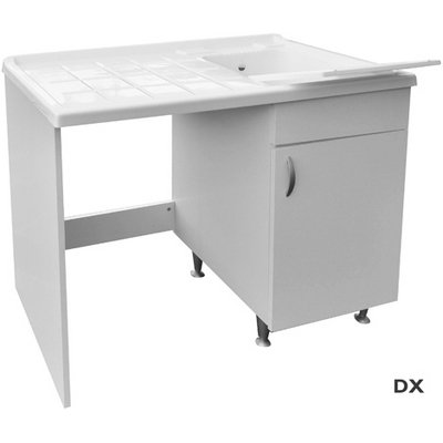 DH 140-203-SX MOBILE IN LEGNO CON LAVATOIO + COPRILAVATRICE MOD. IDEX