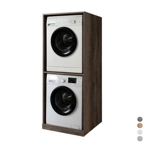 DH    MOBILE A GIORNO PORTA LAVATRICE ASCIUGATRICE cm 70x70xH.174 Olmo Cemento