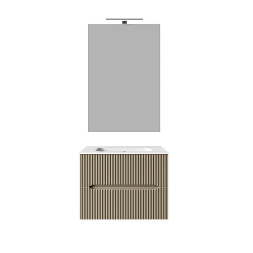 DH    MOBILE BAGNO SOSPESO LINEA STICK CANNETTATO DA 60 CM Noce Gold