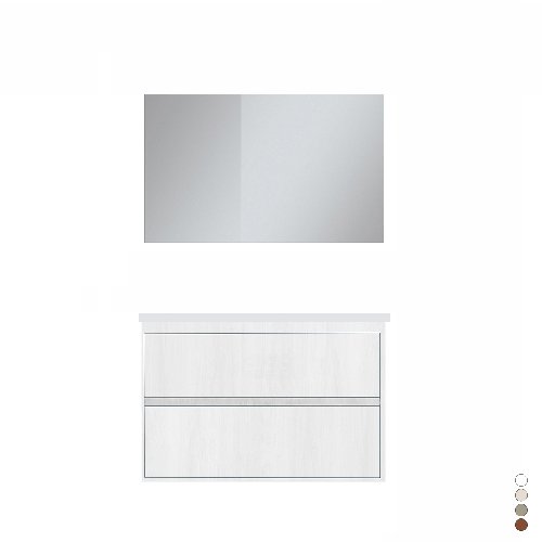 DH    MOBILE BAGNO SOSPESO LINEA ELEGANCE L. 80 CM Bianco Opaco