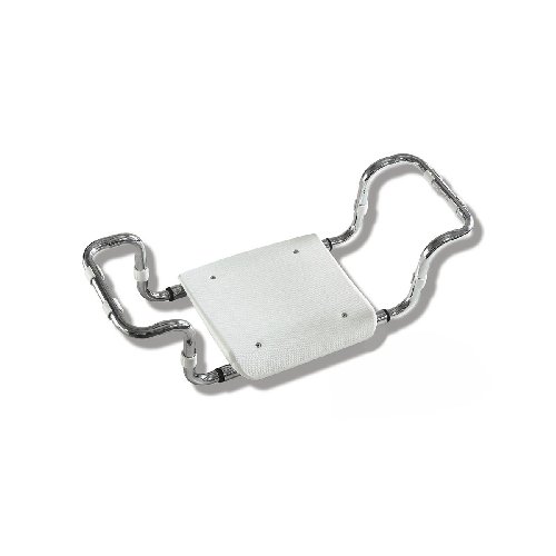 DH    SEDILE PER VASCA IN POLIPROPILENE SENZA SCHIENALE TELAIO CROMO Bianco - Cromo