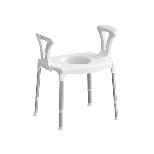 DH    SEDIA COMODA CON BRACCIOLI Bianco
