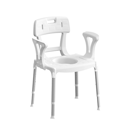 DH    SEDIA COMODA CON BRACCIOLI E SCHIENALE Bianco