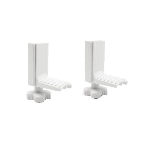 DH    KIT 2 STAFFE E 2 VITI PER BLOCCAGGIO CIAMBELLA Bianco