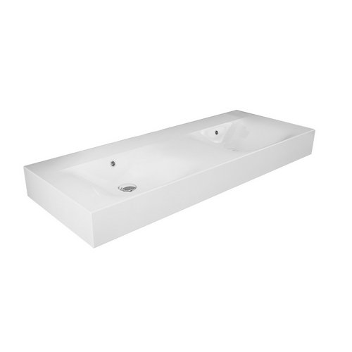 RAK 182-B102-120 DOPPIO LAVABO SOSPESO DES SENZA FORO PER RUBINETTO