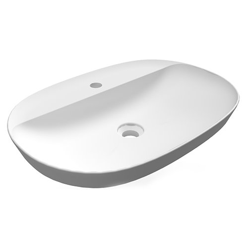 RAK 185-RNSLF-60 LAVABO AD INCASSO OVALE ALLUNGATO MONOFORO VARIANT 60 X 42 CM