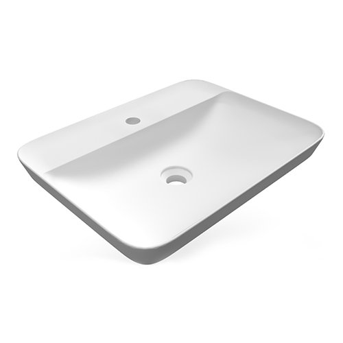 RAK 185-RNSRF-55 LAVABO AD INCASSO RETTANGOLARE MONOFORO VARIANT 55 X 42 CM