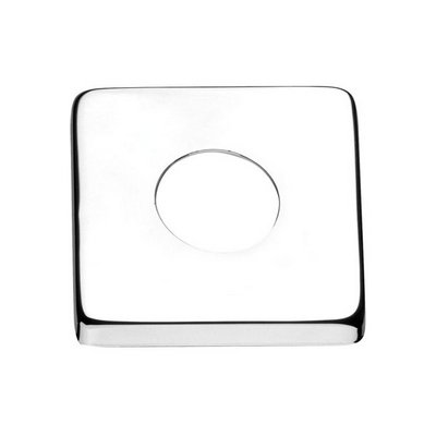 RERU 210-X433-04 ROSETTA PESANTE QUADRA IN OTTONE CROMO