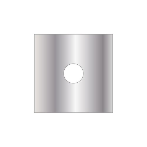 DEBOR ROSONE INOX QUADRATO 80X80 NASTRO BIOADESIVO Foro D. 20 mm